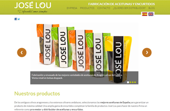 Web de Aceitunas José Lou, diseño de Quelinka