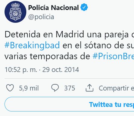 legendarios  El community manager de @policia deja el listón muy alto y tuits legendarios