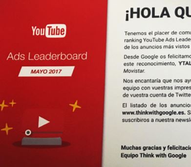 Quelinka recibe el YouTube Ads Leaderboard de mayo